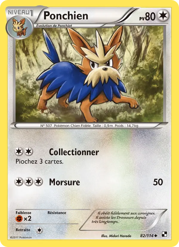 Ponchien #82 — Noir & Blanc (Reverse Holo)