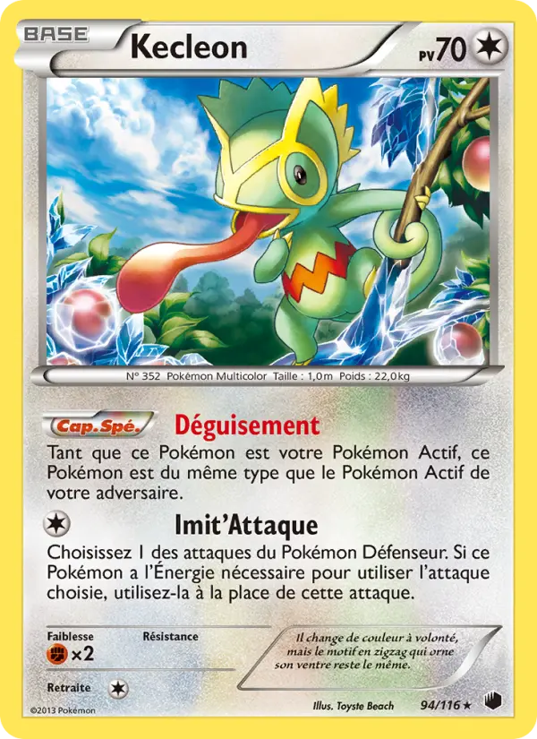 Kecleon #94 — Glaciation Plasma (Reverse Holo)