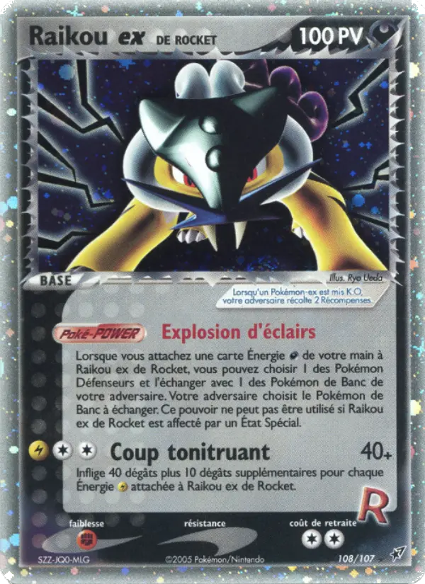 Raikou ex de Rocket #108 — EX Deoxys