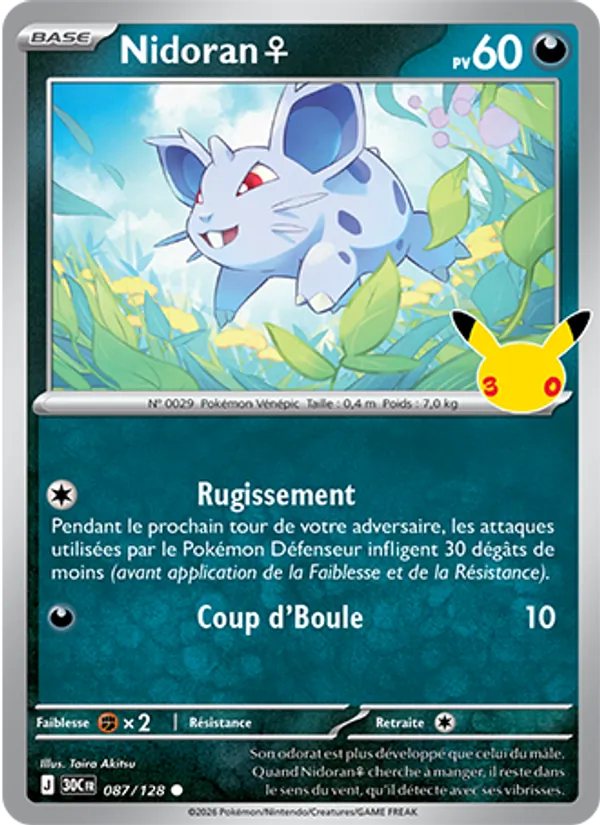 Nidoran♀ #087 — 30ᵉ Anniversaire