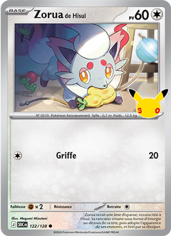 Zorua de Hisui #122 — 30ᵉ Anniversaire