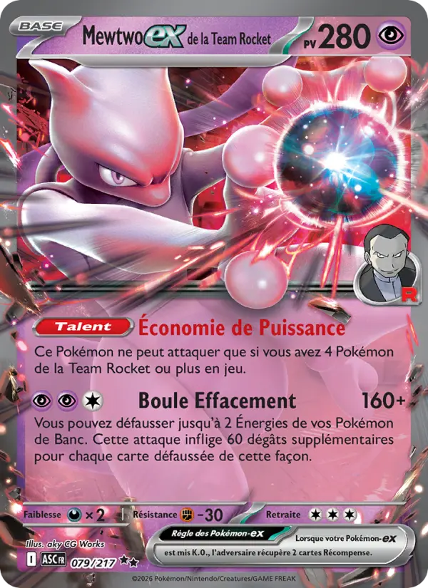 Mewtwo ex de la Team Rocket #079