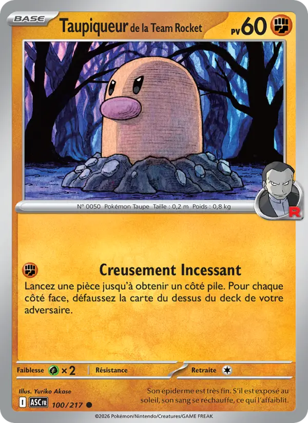 Taupiqueur de la Team Rocket #100 — Héros Transcendants