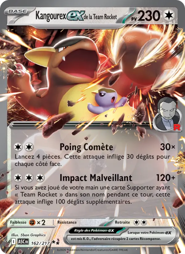Kangourex ex de la Team Rocket #162 — Héros Transcendants