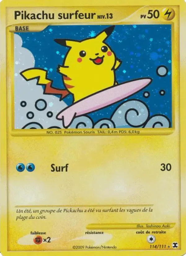 Pikachu surfeur Niv. 13 #114 — Rivaux Émergeants