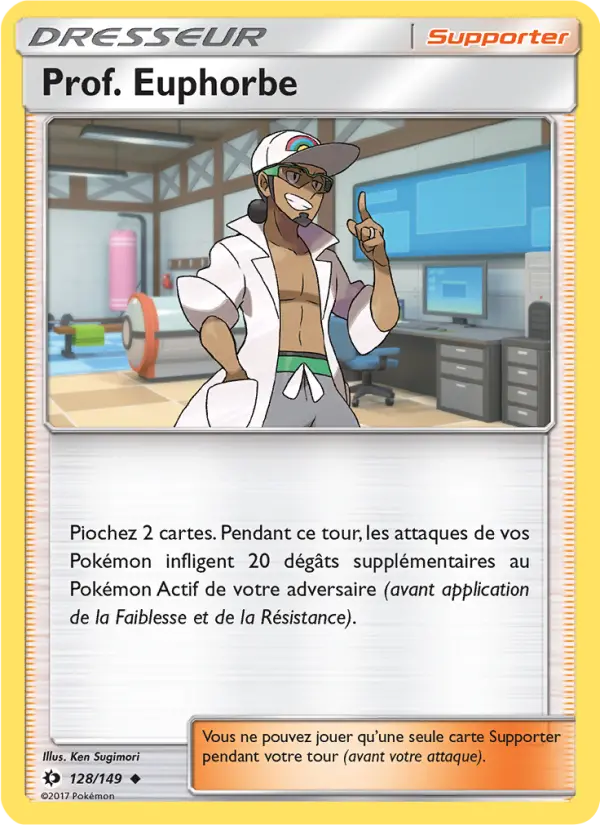 Prof. Euphorbe #128 — Soleil et Lune (Reverse Holo)