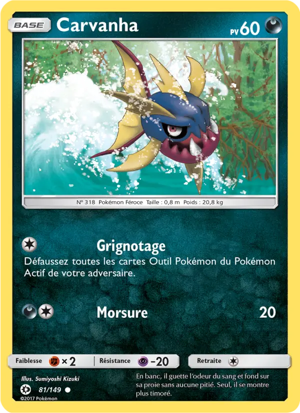 Carvanha #81 — Soleil et Lune (Reverse Holo)