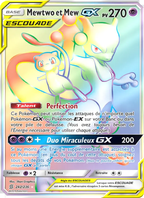 Mewtwo & Mew GX #242