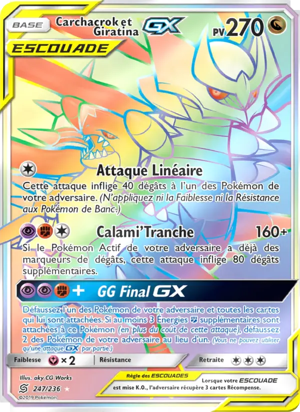 Carchacrok et Giratina GX #247