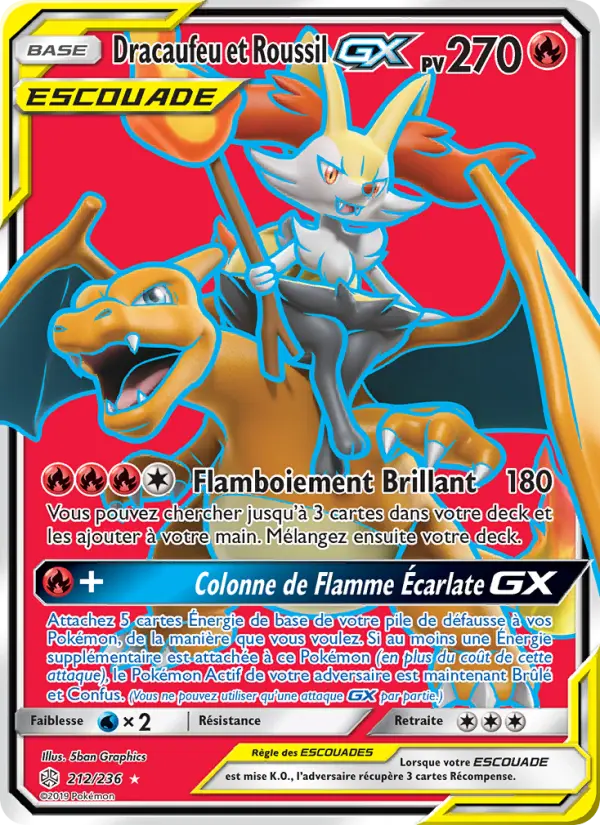 Dracaufeu et Roussil GX #212