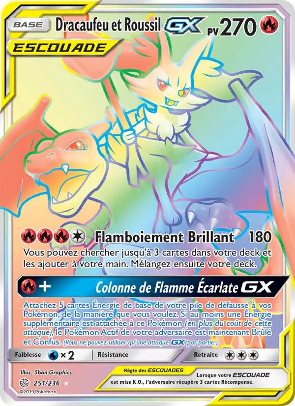 Dracaufeu et Roussil GX #251