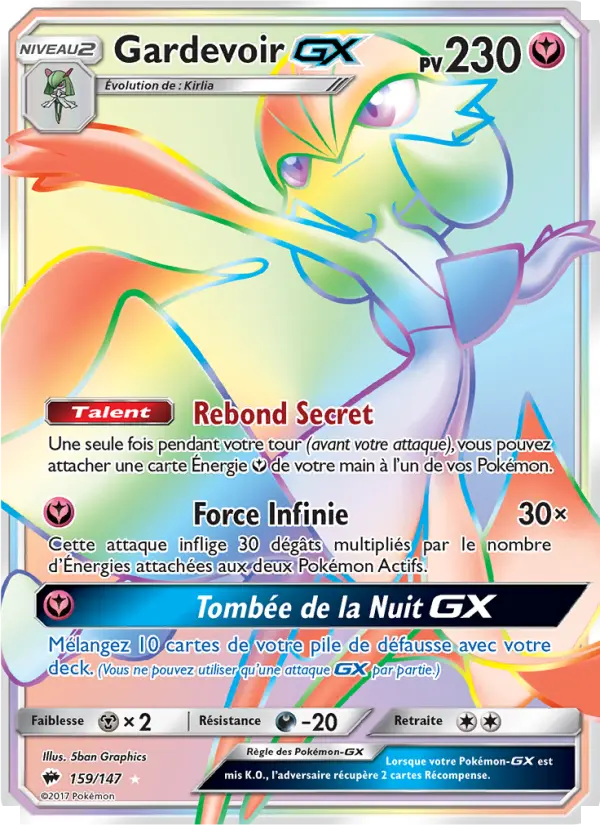 Gardevoir GX #159 — Ombres Ardentes