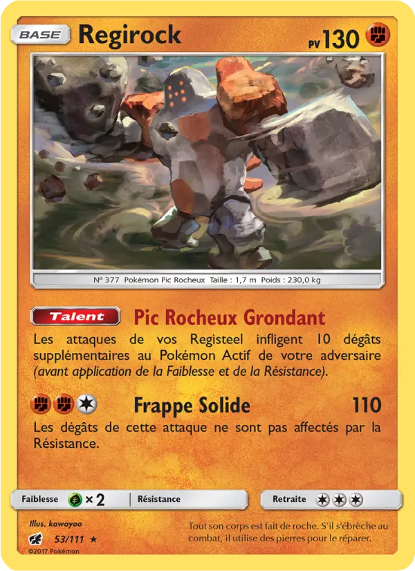 Regirock #53 — Invasion Carmin (Reverse Holo)