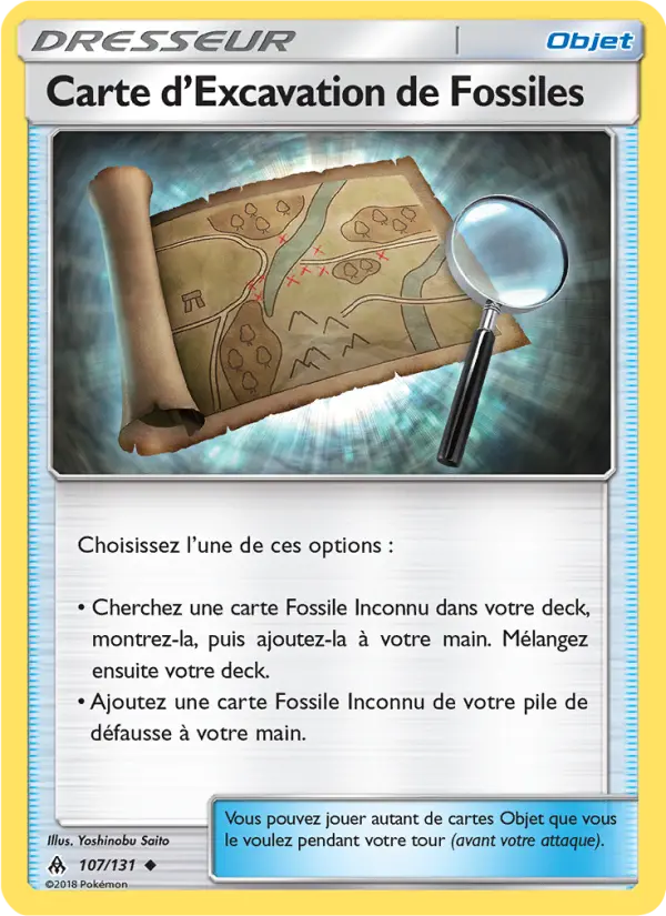 Carte d’Excavation de Fossiles #107 — Lumière Interdite (Reverse Holo)