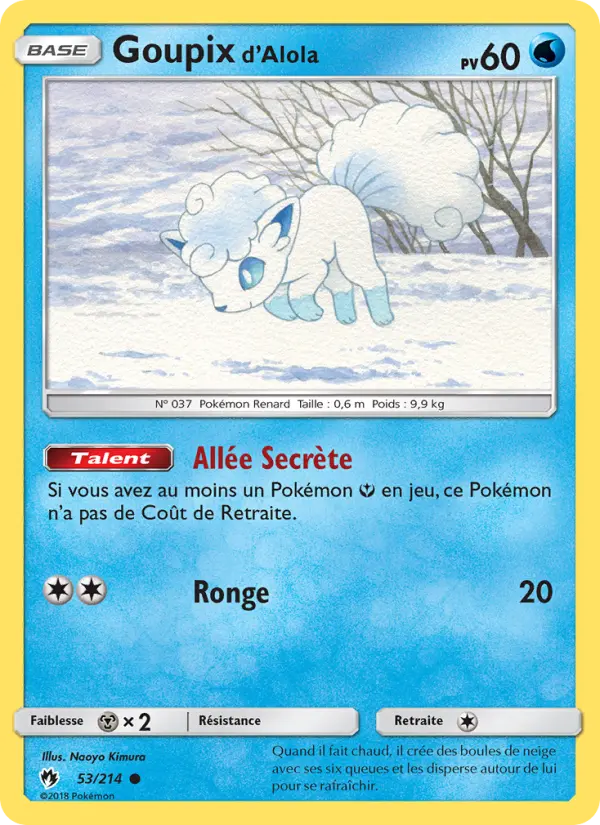 Goupix d’Alola #53 — Tonnerre Perdu (Reverse Holo)