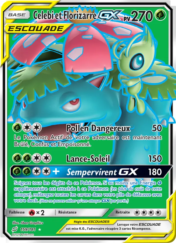 Celebi et Florizarre GX #159 — Duo de Choc