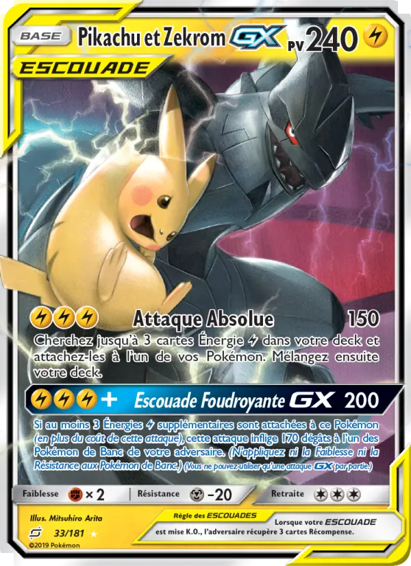 Pikachu et Zekrom GX #33