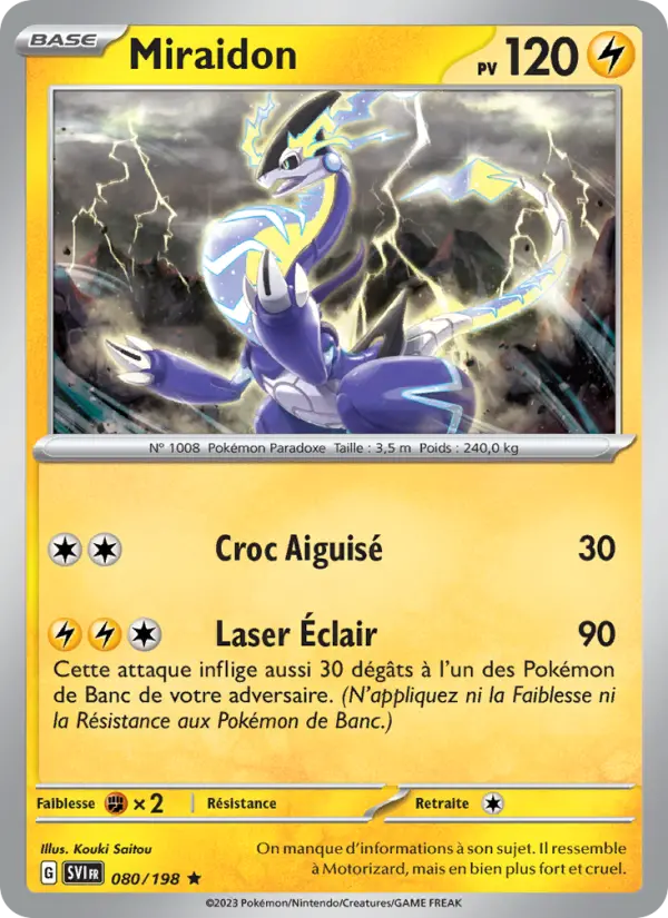 Miraidon #080 — Écarlate et Violet (Reverse Holo)