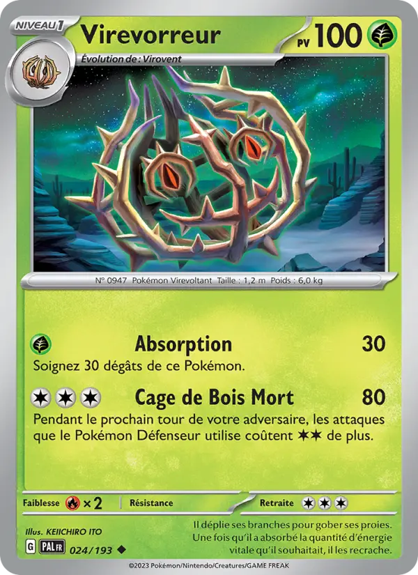 Virevorreur #024 — Évolutions à Paldea (Reverse Holo)