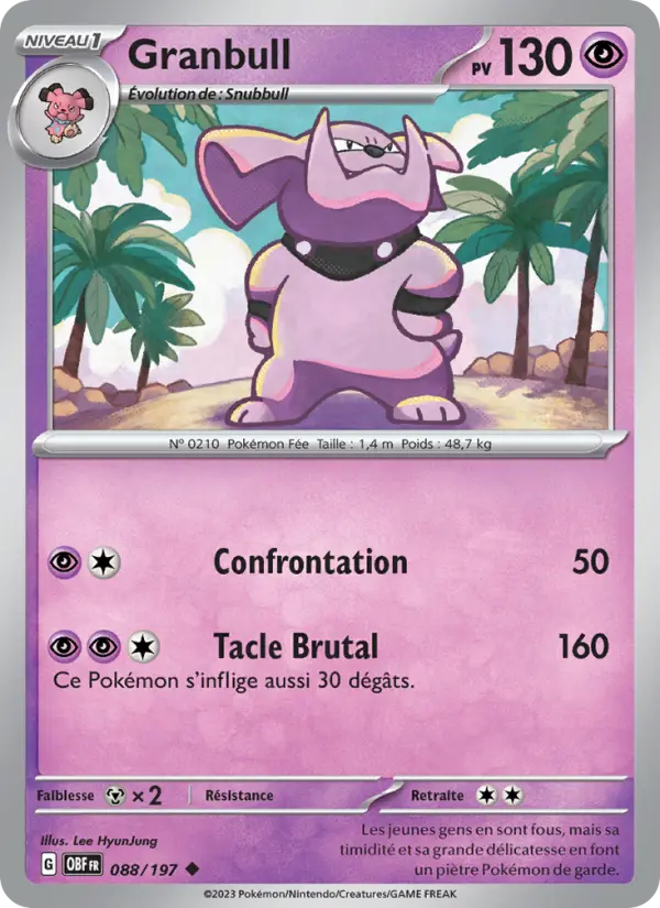 Granbull #088 — Flammes Obsidiennes