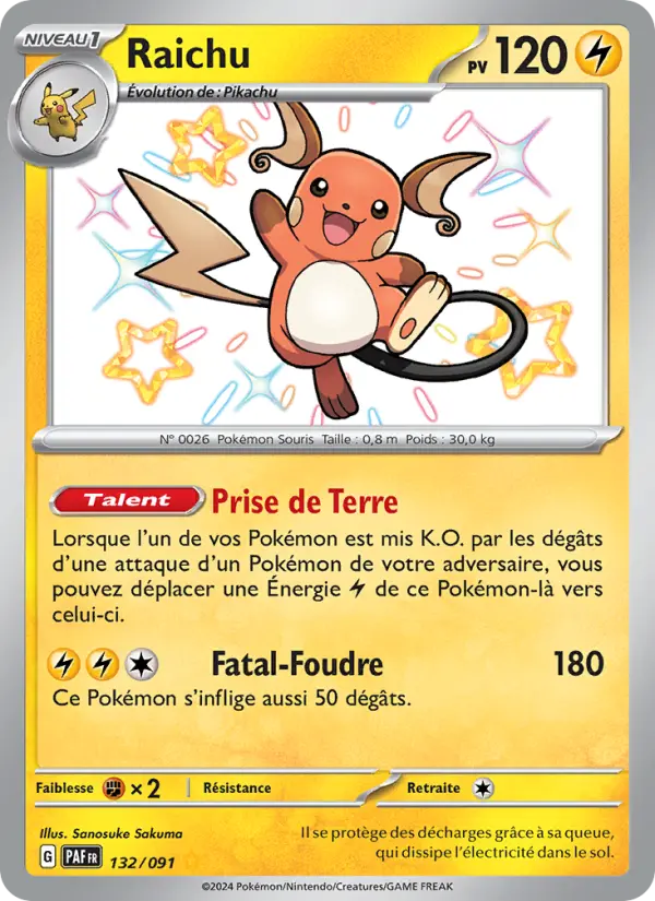 Raichu #132 — Destinées de Paldea