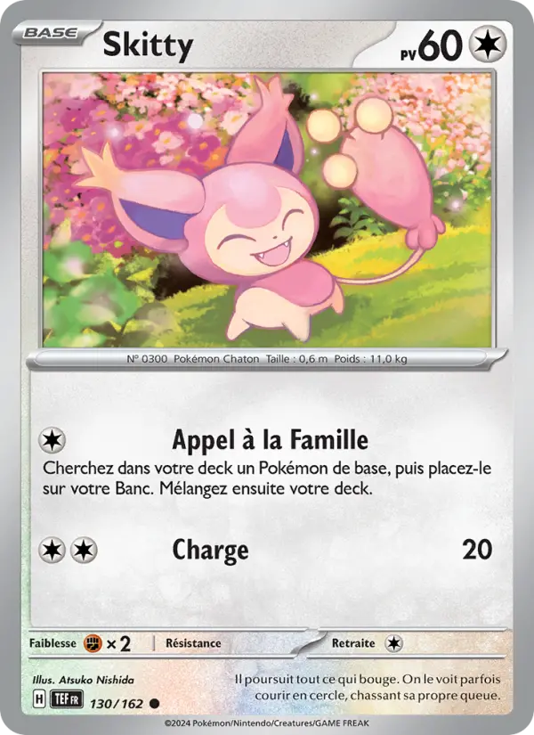 Skitty #130 — Forces Temporelles (Reverse Holo)