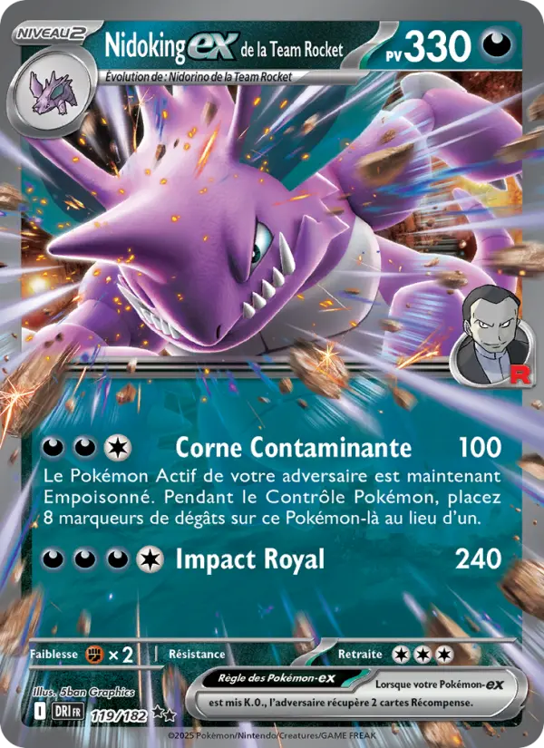 Nidoking ex de la Team Rocket #119