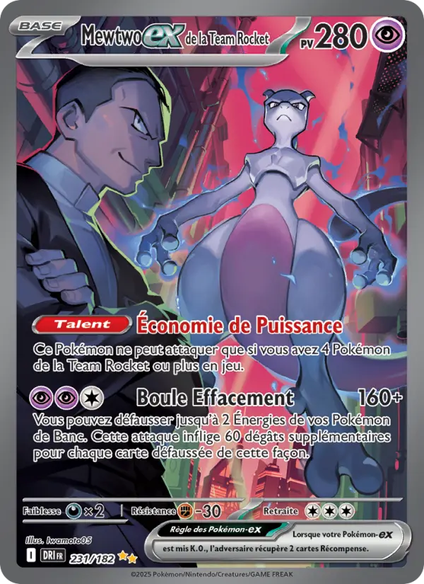 Mewtwo ex de la Team Rocket #231