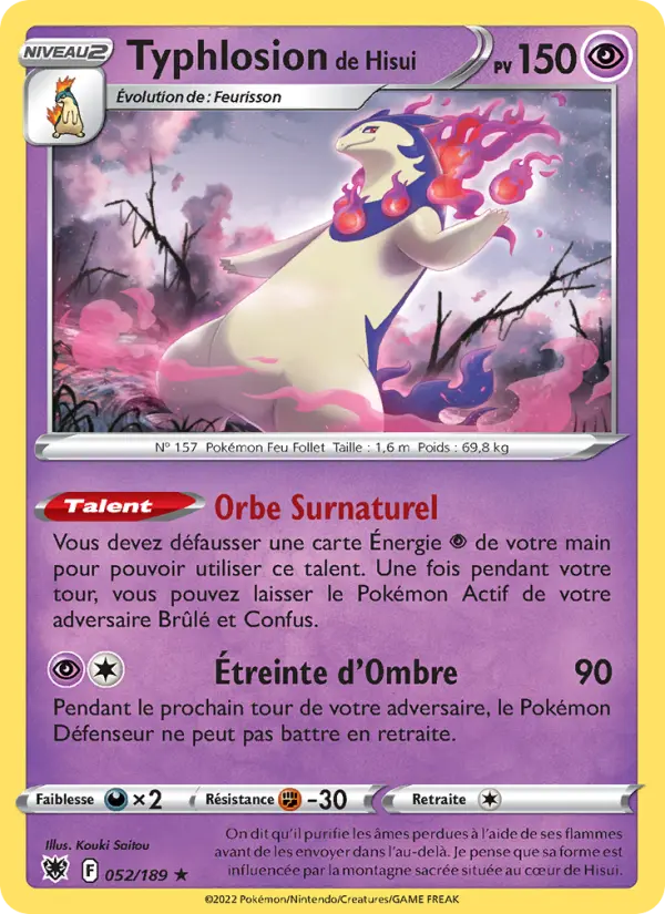 Typhlosion de Hisui #052 — Astres Radieux