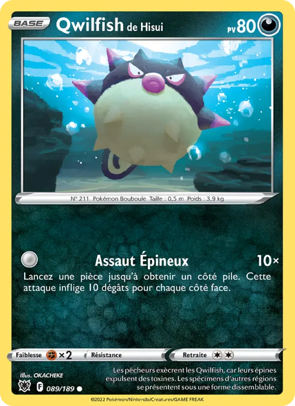 Qwilfish de Hisui #089 — Astres Radieux