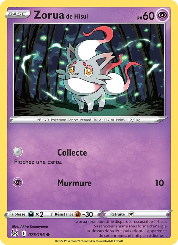 Zorua de Hisui #075 — Origine Perdue