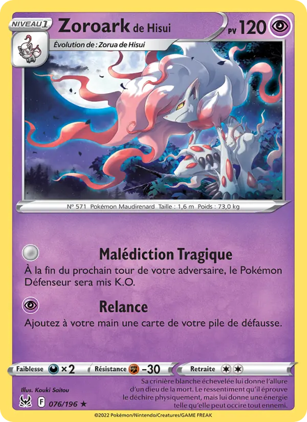 Zoroark de Hisui #076 — Origine Perdue