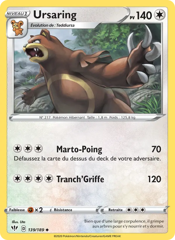 Ursaring #139 — Ténèbres Embrasées