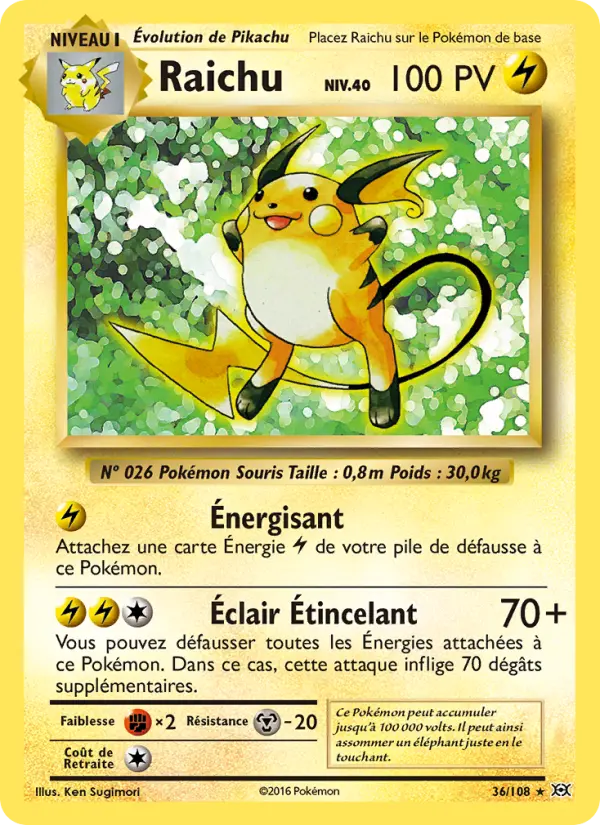 Raichu #36 — Évolutions (Reverse Holo)