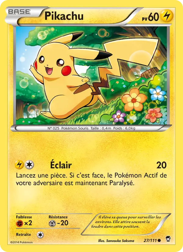Pikachu #27 — Poings Furieux (Reverse Holo)