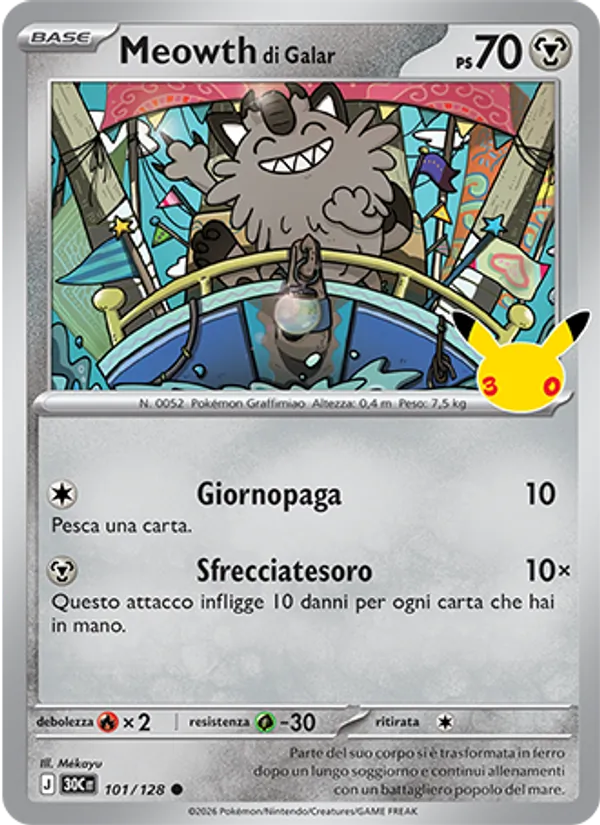 Meowth di Galar #101 — 30° Anniversario