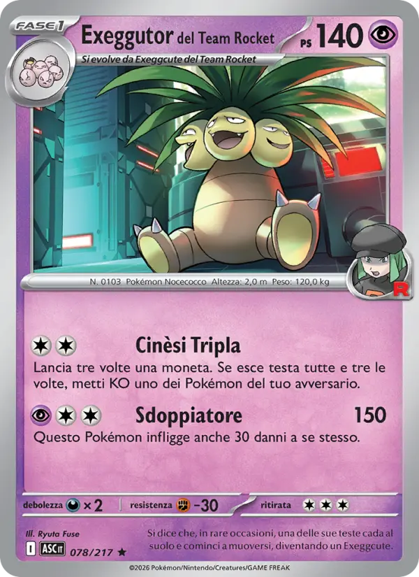 Exeggutor del Team Rocket #078 — Ascesa Eroica