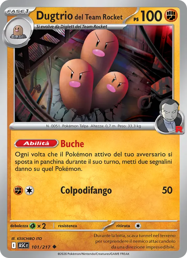 Dugtrio del Team Rocket #101