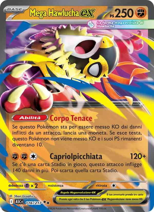 Mega Hawlucha ex #116 — Ascesa Eroica