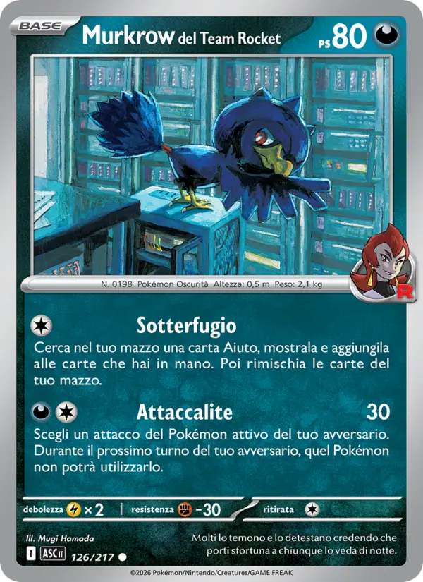 Murkrow del Team Rocket #126 — Ascesa Eroica