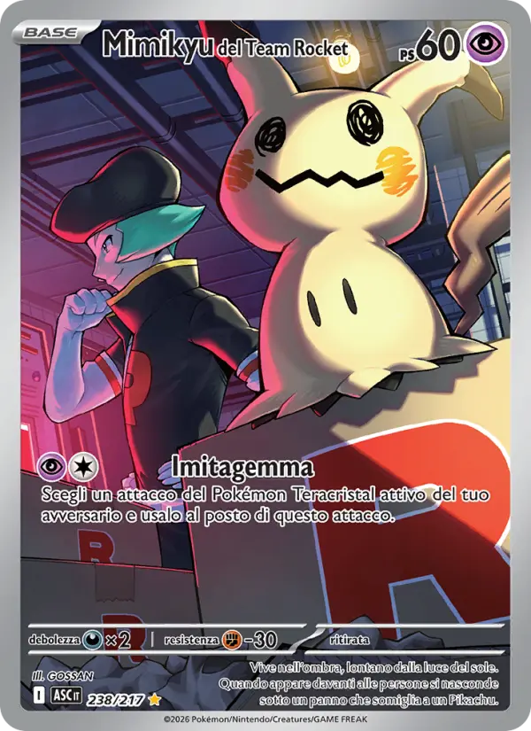 Mimikyu del Team Rocket #238 — Ascesa Eroica