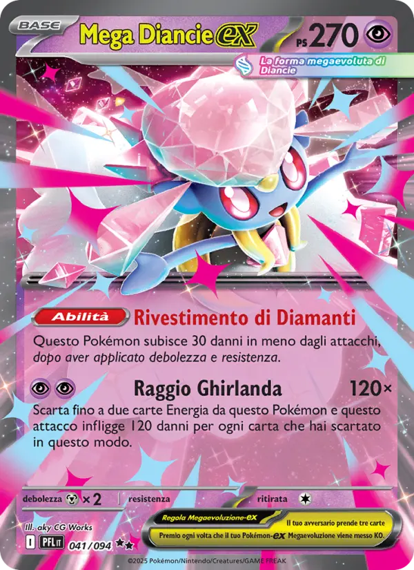 Mega Diancie ex #041 — Flamme Spettrali