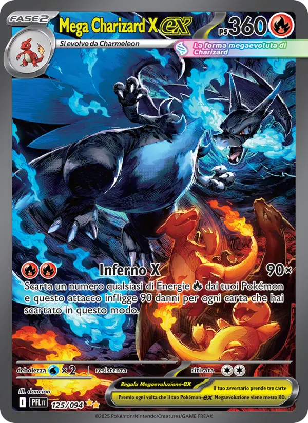 Mega Charizard X ex #125 — Flamme Spettrali