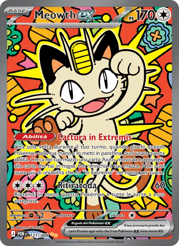 Meowth ex #121 — Equilibrio Perfetto