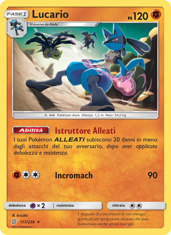Lucario #117 — Sintonia Mentale (Reverse Holo)