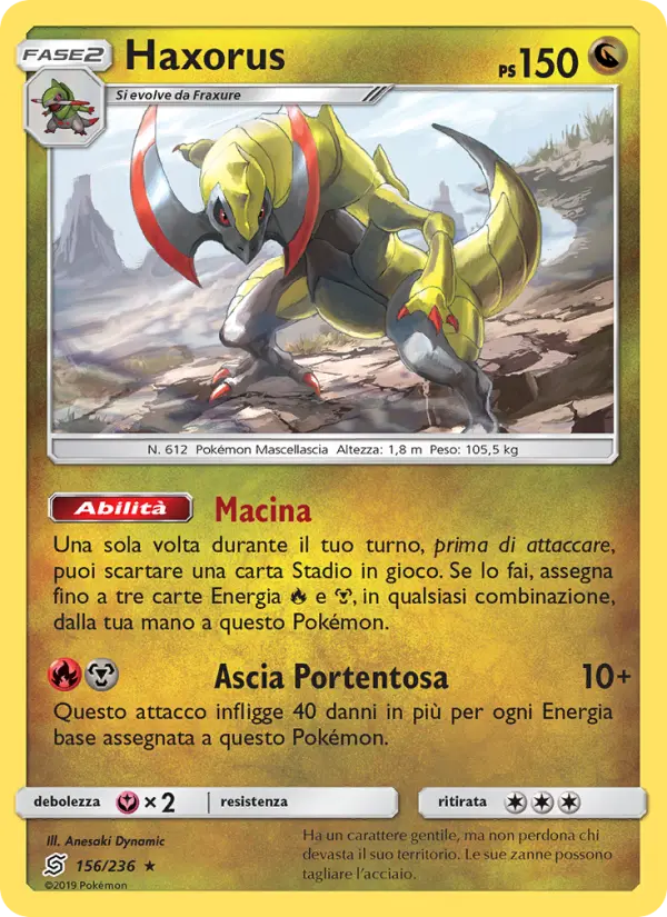 Haxorus #156 — Sintonia Mentale (Reverse Holo)