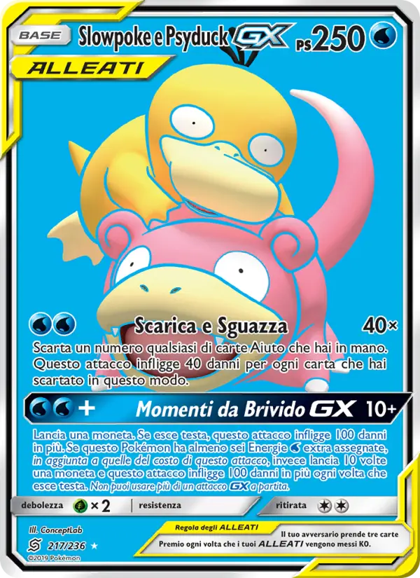Slowpoke e Psyduck GX #217