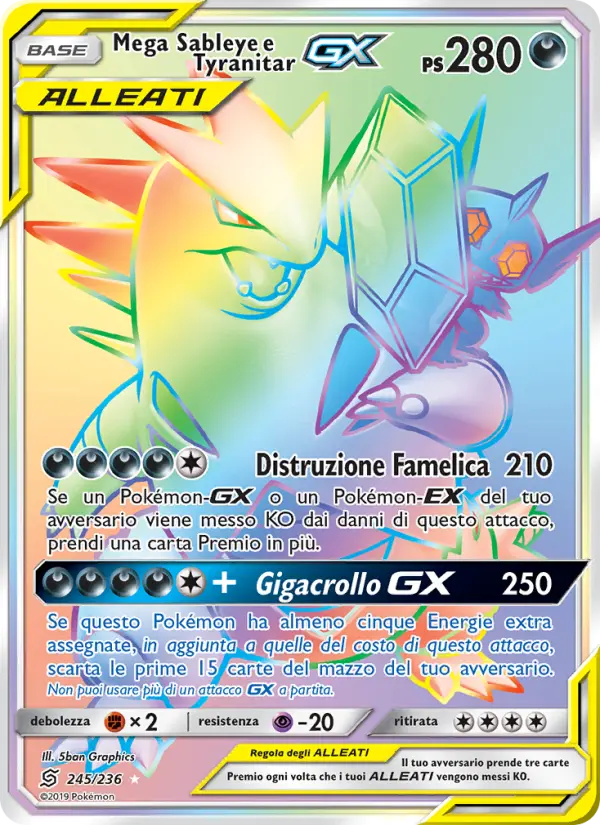 Mega Sableye e Tyranitar GX #245