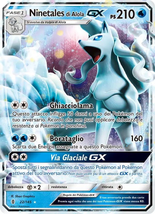 Ninetales di Alola GX #22