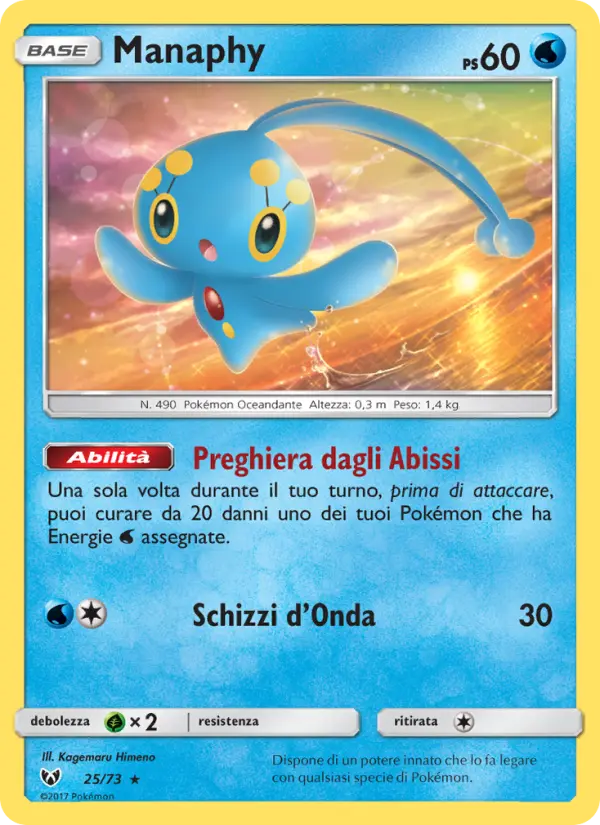 Manaphy #25 — Leggende Iridescenti (Reverse Holo)